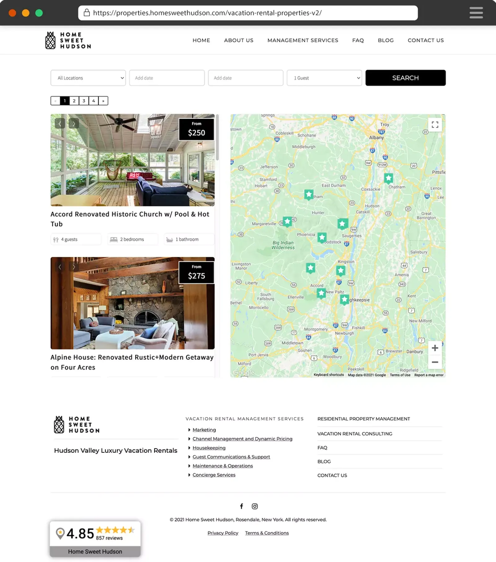 Home Sweet Hudson - Hostfully platform branded