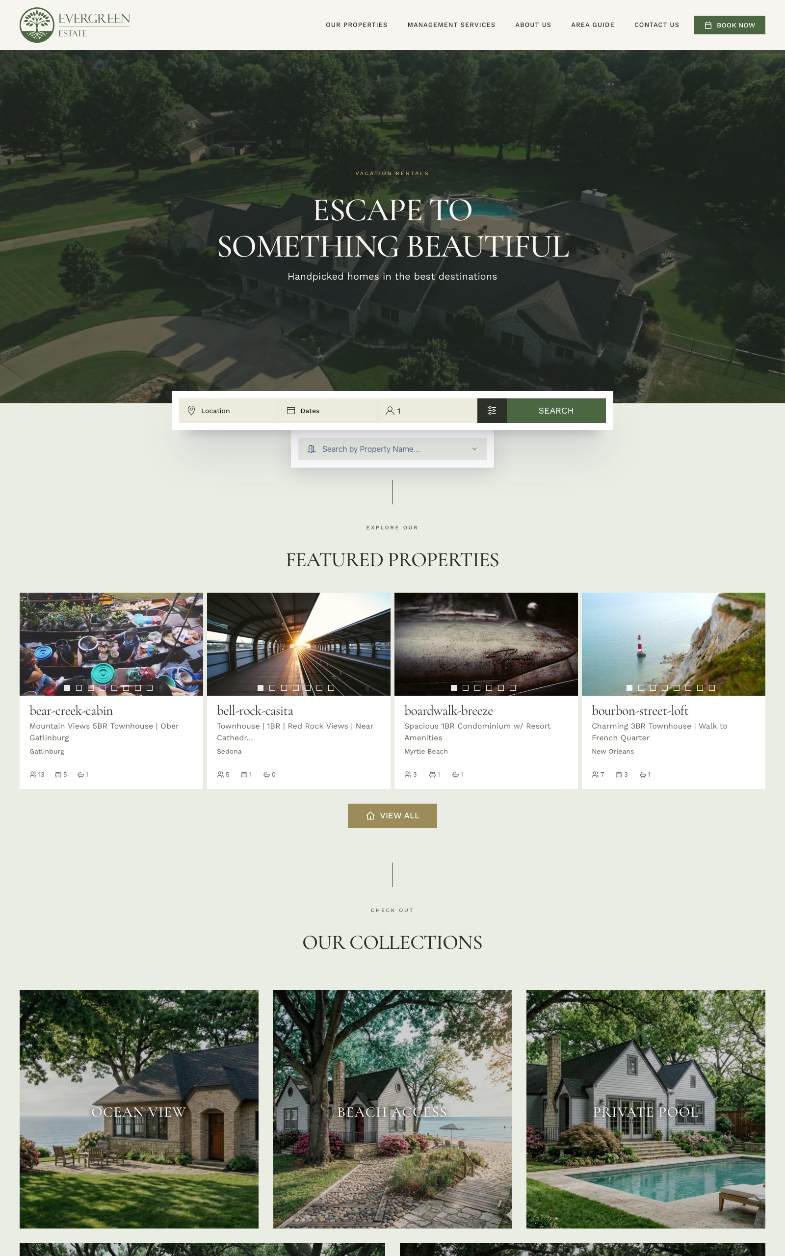 Evergreen template preview