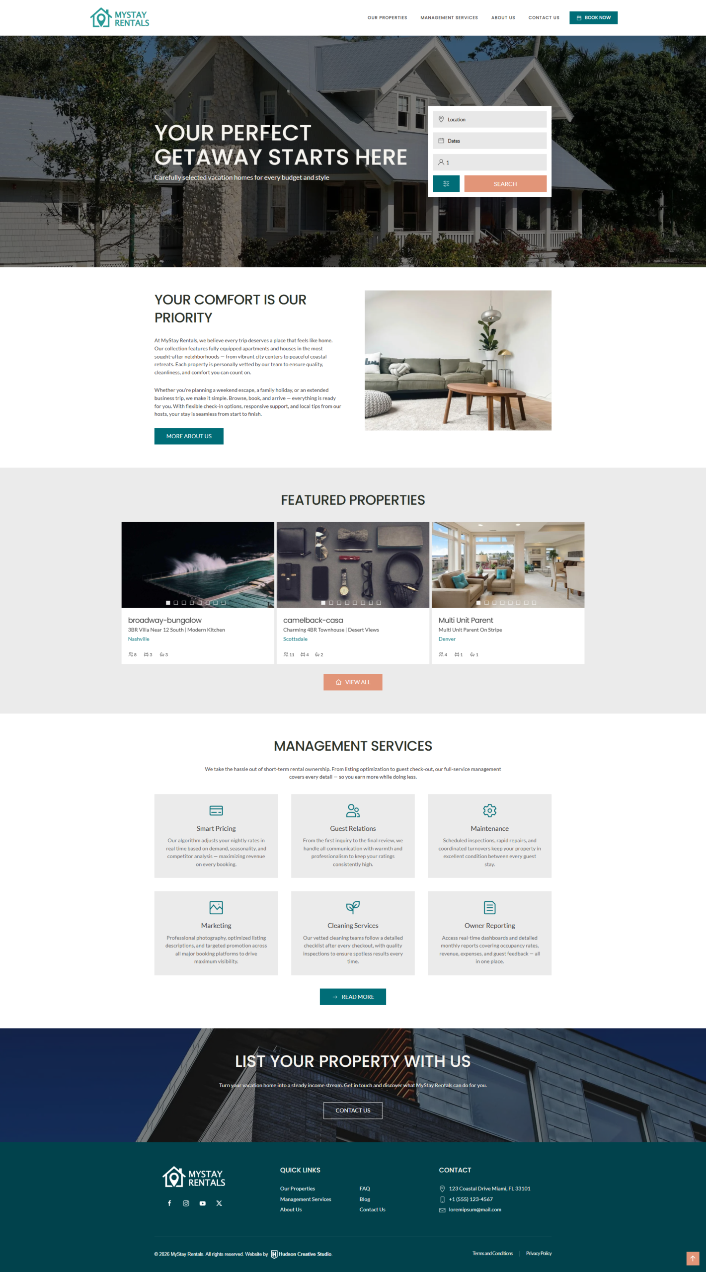 MyStay Rentals template preview