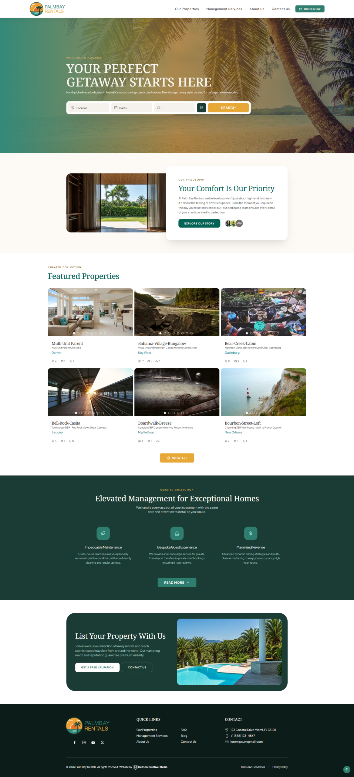Palmbay Rentals template preview