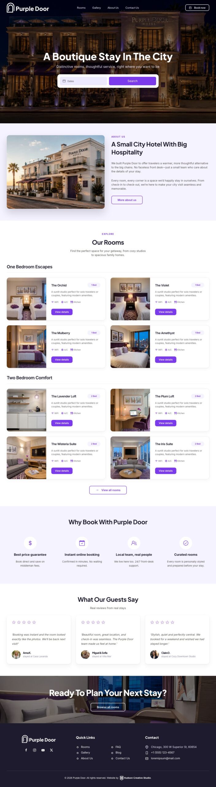 Purple Door template preview